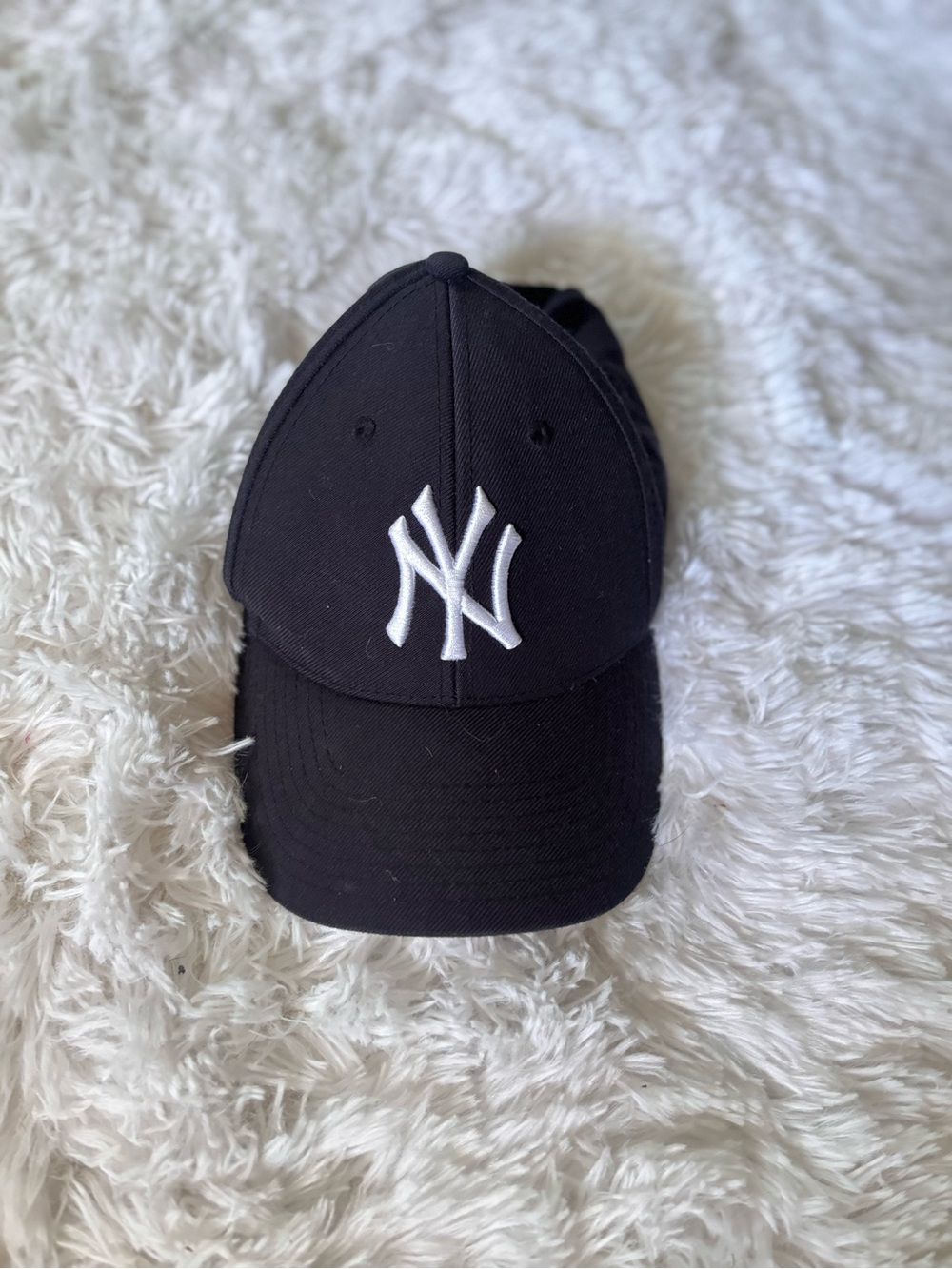 New Era Black Cap with White NY Logo